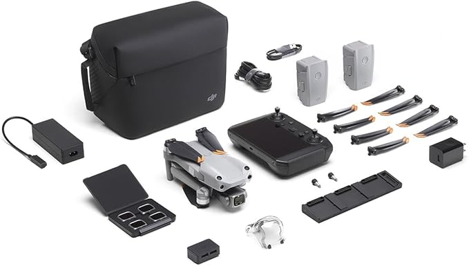 DJI Air 2S Fly More Combo with Smart Controller – 5.4K Drone with 1-Inch CMOS Sensor Professional 4K Camera Drone Bundle with 4-Direction Obstacle Sensing & Gray Carrying Case