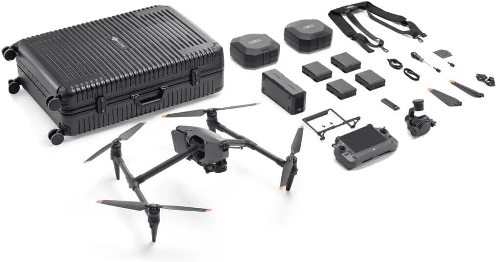 DJI Inspire 3 Cinema Drone Combo with Zenmuse X9-8K Air Gimbal Camera Professional 8K Aerial Filmmaking Drone Bundle with RC Plus & 1TB PROSSD