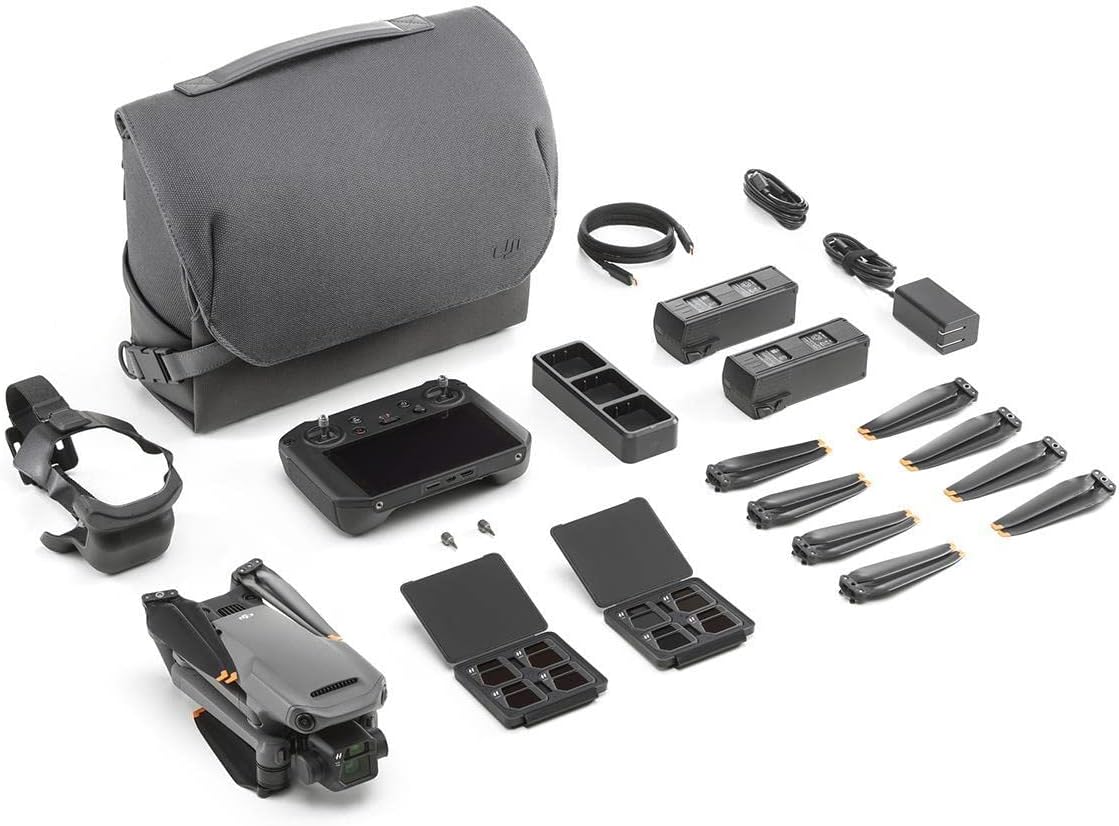 DJI Mavic 3 Cine Premium Combo – 5.1K Drone with 4/3 CMOS Hasselblad Camera Professional Apple ProRes Video Drone Bundle with DJI RC Pro & Omnidirectional Sensing