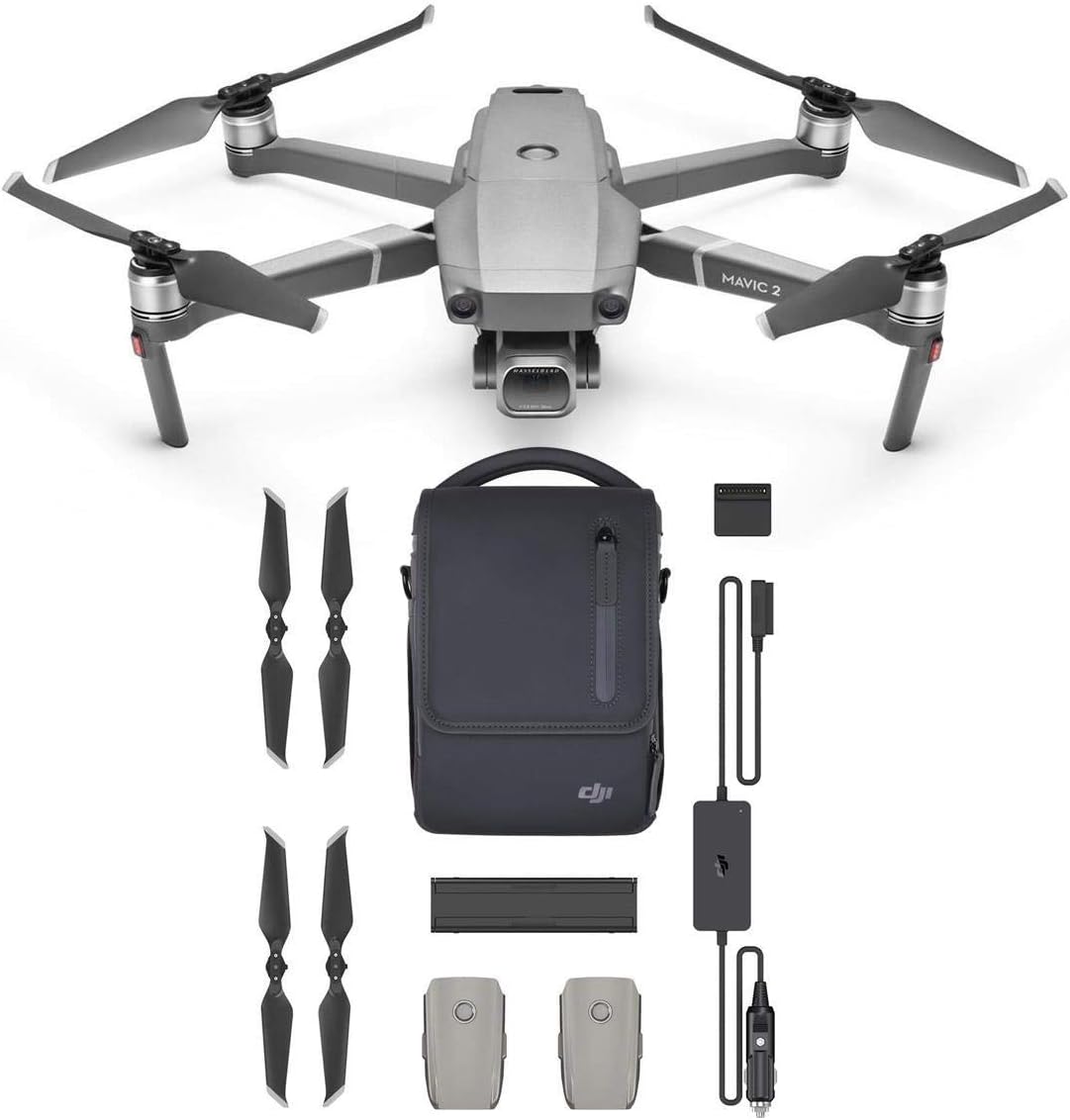DJI Mavic 2 Pro Drone Fly More Combo – 4K Quadcopter with 1-Inch Hasselblad Camera Professional Aerial Filmmaking Bundle with Smart Battery Charging Hub & Carrying Case