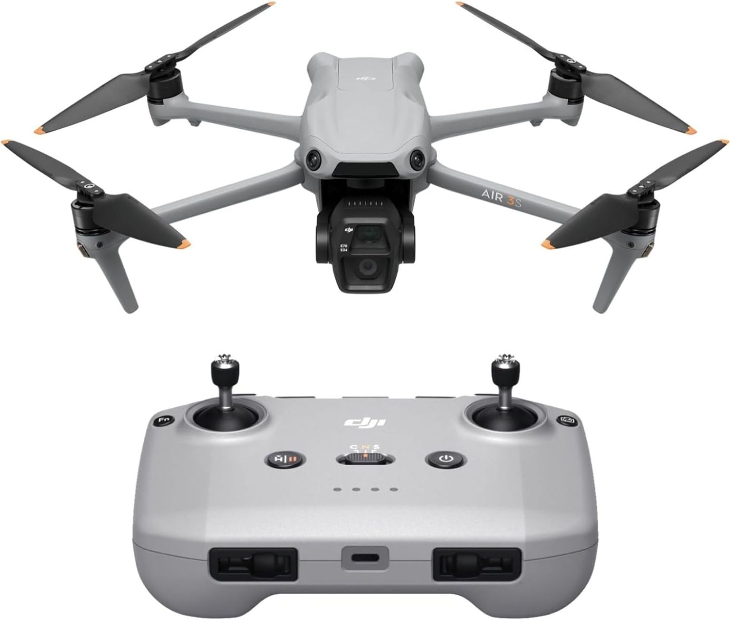 ** Air 3S Drone (RC-N3) – Dual-Camera 4K System with 1-Inch CMOS Wide-Angle Lens** **Professional HDR Video Drone with 14 Stops of Dynamic Range & 45-Min Flight Time**