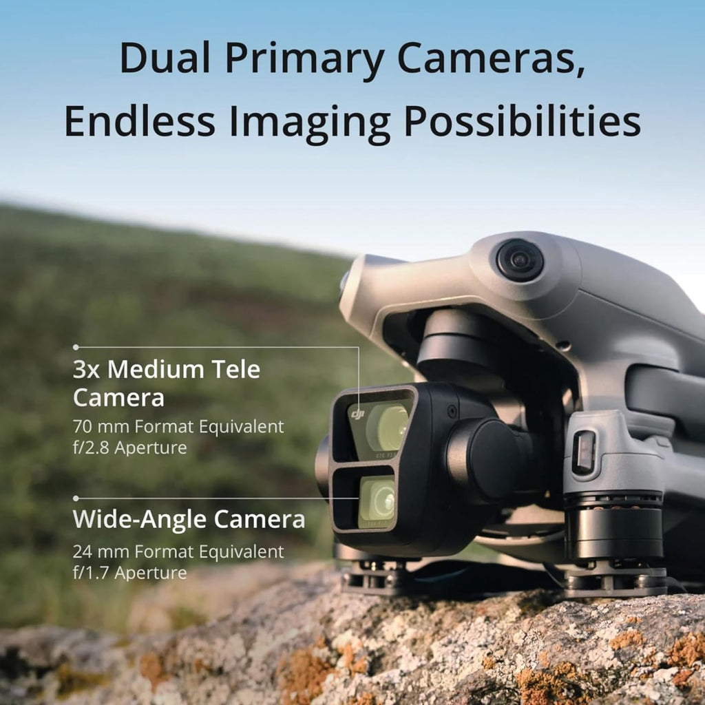 3 Fly More Combo with RC 2 – Dual Primary 4K Cameras & 48MP Photo Drone Professional Quadcopter Bundle with 3 Intelligent Flight Batteries & FAA Remote ID