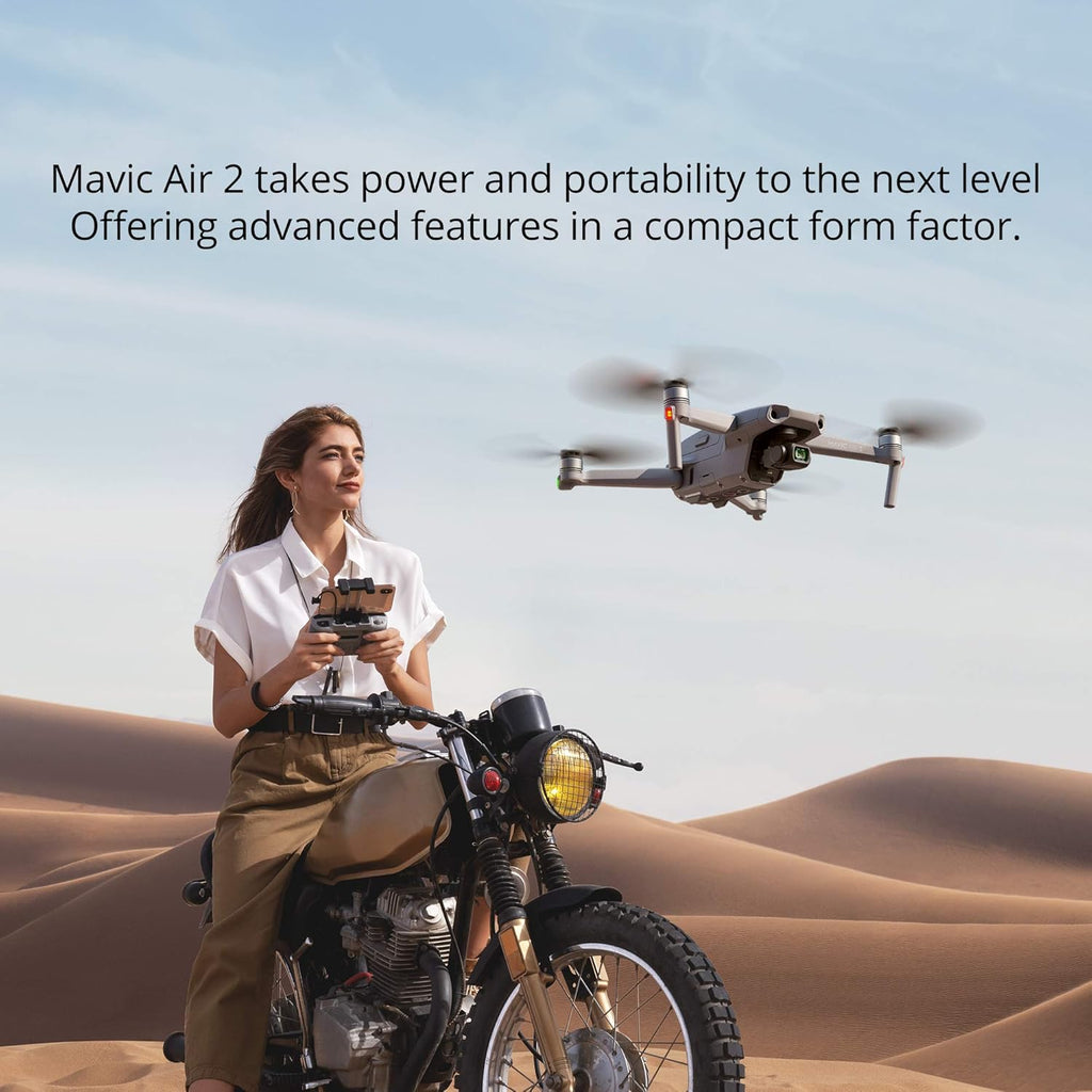 Mavic Air 2 Fly More Combo with Smart Controller – 4K Drone with 48MP Camera Professional Quadcopter Bundle with 1/2-Inch CMOS Sensor, ActiveTrack 3.0 & Extra Batteries
